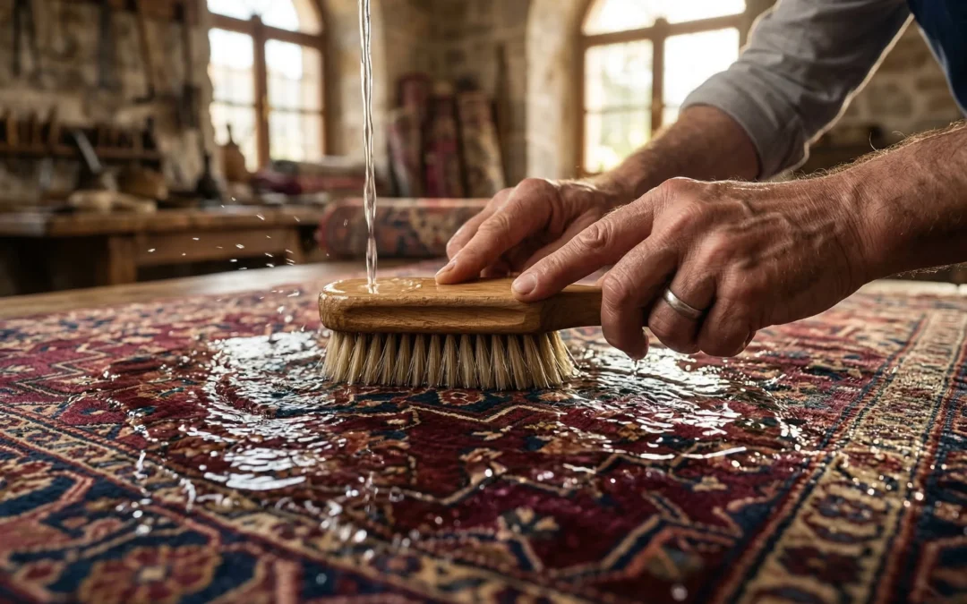 Tapis en pure soie, laine ou kilim : les secrets d&rsquo;un lavage traditionnel respectueux des fibres nobles